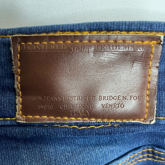 Fashion Jeans District Men's 34x30 Italian Skinny Navy Blue Denim Preppy Indie - Picture 8 of 11